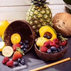 Ecowize Coconut Bowls (Set Van 3) - Kokosnoot Kom & Schaal - Met 3 Lepels, 3 Vorken En 8 Bamboe Rietjes - Zero Waste & Herbruikbaar - Duurzaam Cadeau 12 Ecowize Coconut Bowls (Set Van 3) - Kokosnoot Kom & Schaal - Met 3 Lepels, 3 Vorken En 8 Bamboe Rietjes - Zero Waste & Herbruikbaar - Duurzaam Cadeau -Serviesselectie Winkel 1200x1200 482