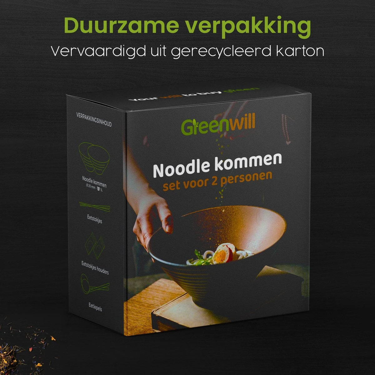 Greenwill Noodle Kom Set – Luxe Japans Servies Voor 2 Personen – Duurzame Keramieke Soepkommen – Inclusief Chopsticks Eetlepels En Houders 8 Greenwill Noodle Kom Set – Luxe Japans Servies Voor 2 Personen – Duurzame Keramieke Soepkommen – Inclusief Chopsticks Eetlepels En Houders - Afbeelding 8