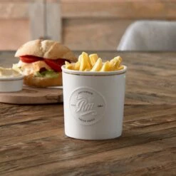 Riviera Maison Frietbakje, Serveerschaal Patat - RM Fresh Fries Serving Bowl - Wit - Porselein - 1 Stuk -Serviesselectie Winkel 1200x1200 512