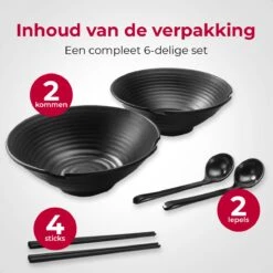 Dayshake Noodle Kom Set - 2 Sets - Noodles Ramen Servies - Noodle Bowl - Japanse Ramen Bowl -Serviesselectie Winkel 1200x1200 527