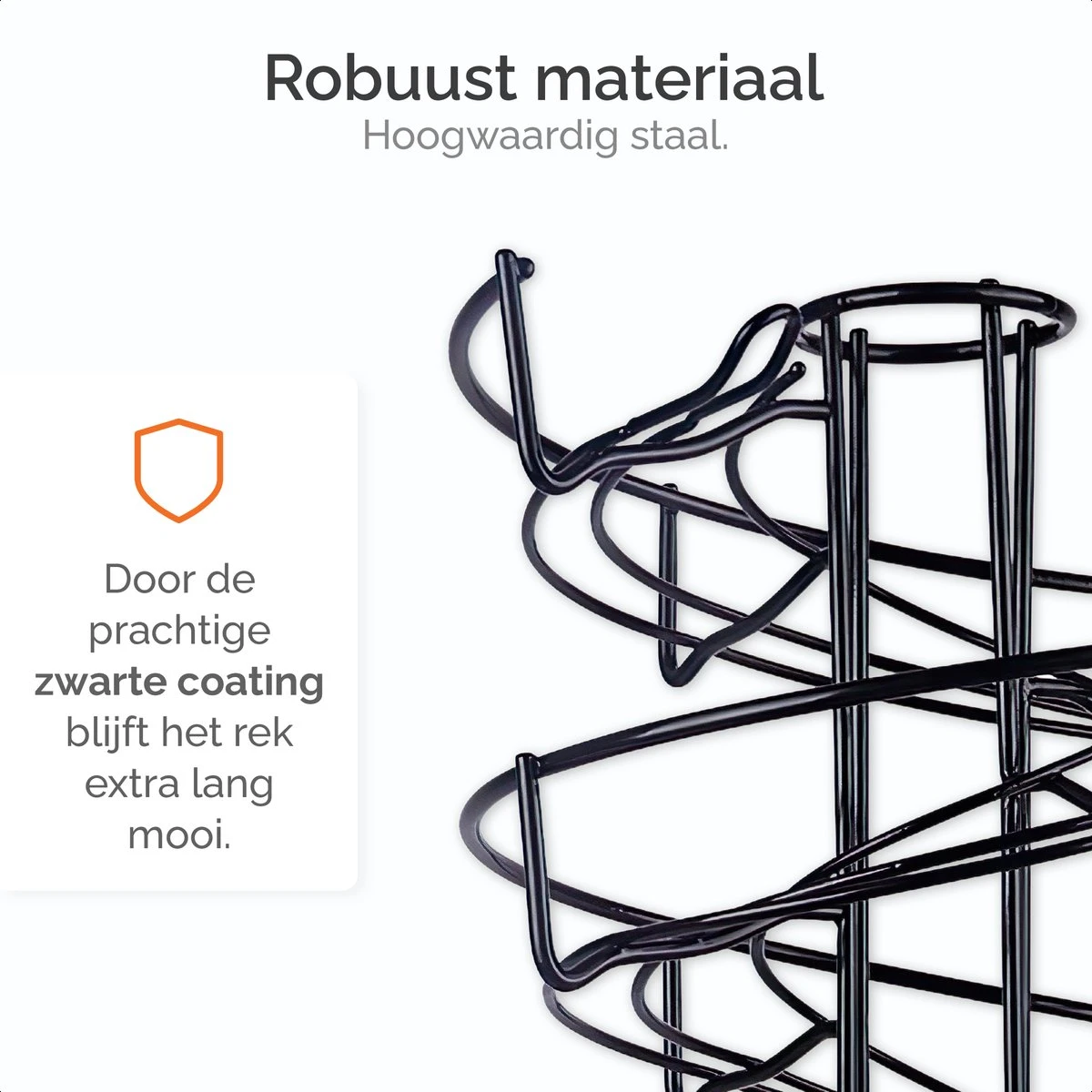 Goliving Eierrek - Eierhouder - Eiermand - Eieren Bewaren - Draaibaar - Ruimtebesparend - RVS - Zwart 2 Goliving Eierrek - Eierhouder - Eiermand - Eieren Bewaren - Draaibaar - Ruimtebesparend - RVS - Zwart - Afbeelding 2