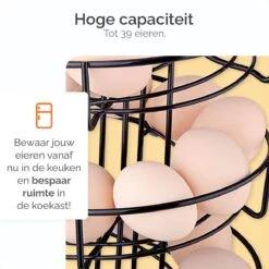 Goliving Eierrek - Eierhouder - Eiermand - Eieren Bewaren - Draaibaar - Ruimtebesparend - RVS - Zwart 10 Goliving Eierrek - Eierhouder - Eiermand - Eieren Bewaren - Draaibaar - Ruimtebesparend - RVS - Zwart -Serviesselectie Winkel 1200x1200 595
