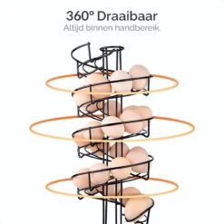 Goliving Eierrek - Eierhouder - Eiermand - Eieren Bewaren - Draaibaar - Ruimtebesparend - RVS - Zwart 14 Goliving Eierrek - Eierhouder - Eiermand - Eieren Bewaren - Draaibaar - Ruimtebesparend - RVS - Zwart -Serviesselectie Winkel 1200x1200 599