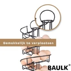 Eiermand – Eierrek – Eierhouder – Eieren – 360° - Zwart - Pasen - 39 Eieren - BAULK® -Serviesselectie Winkel 1200x1200 610