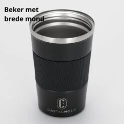 Castagnola Design RVS Koffiebeker To Go - Zwart - 380ml - Thermosbeker - Theebeker -Serviesselectie Winkel 1200x1200 665