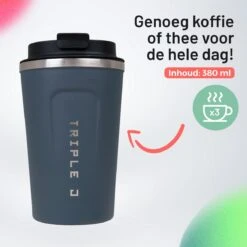 Triple J® Koffiebeker To Go - Thermosbeker - BPA & Lekvrij - 380ml - Blauw 10 Triple J® Koffiebeker To Go - Thermosbeker - BPA & Lekvrij - 380ml - Blauw -Serviesselectie Winkel 1200x1200 671