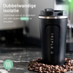 Triple J® Koffiebeker To Go - Thermosbeker - BPA & Lekvrij - 510ml - Zwart 16 Triple J® Koffiebeker To Go - Thermosbeker - BPA & Lekvrij - 510ml - Zwart -Serviesselectie Winkel 1200x1200 697