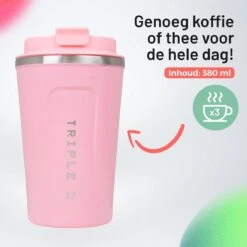 Triple J® Koffiebeker To Go - Thermosbeker - BPA & Lekvrij - 380ml - Roze 10 Triple J® Koffiebeker To Go - Thermosbeker - BPA & Lekvrij - 380ml - Roze -Serviesselectie Winkel 1200x1200 720