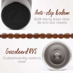 SIP !T® Premium RVS Koffiebeker To Go Thermosbeker – 380 ML – Herbruikbare Koffie & Theebeker – Lekvrij – Zwart - Valentijn -Serviesselectie Winkel 1200x1200 733