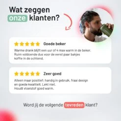 Triple J® Koffiebeker To Go - Thermosbeker - BPA & Lekvrij - 380ml - Wit -Serviesselectie Winkel 1200x1200 749