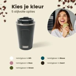 LaCardia Koffiebeker To Go Premium Zwart – Thermosbeker – Theebeker – 380ML – Herbruikbaar 13 LaCardia Koffiebeker To Go Premium Zwart – Thermosbeker – Theebeker – 380ML – Herbruikbaar -Serviesselectie Winkel 1200x1200 756