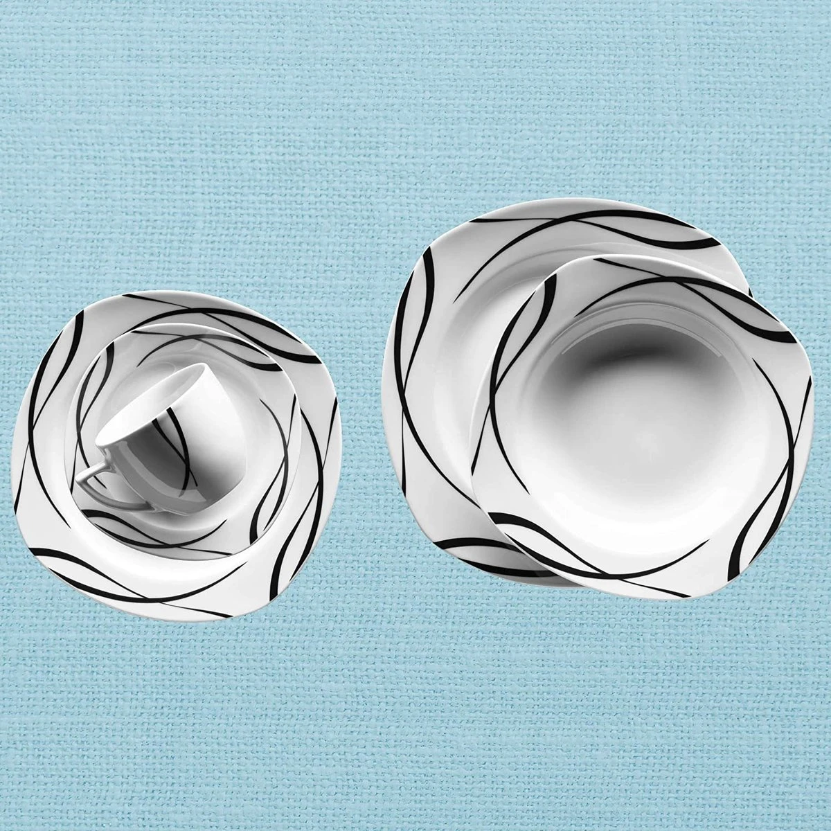 Merkloos 30-delige Combiset Voor 6 Personen 5 Merkloos 30-delige Combiset Voor 6 Personen - Afbeelding 5