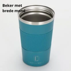 Castagnola Design RVS Koffiebeker To Go - Blauw - 380ml - Thermosbeker - Theebeker -Serviesselectie Winkel 1200x1200 882