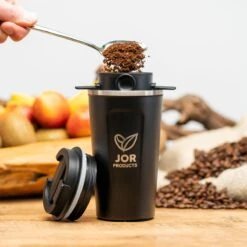 JOR Products® Thermobeker - Koffiezetapparaat - Koffiebonen - Thee - Koffiemachine - Thermoskan - Espressomachine - Reizen - Camping - Koffiefilterhouder -Serviesselectie Winkel 1200x1200 889