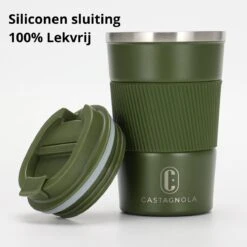 Castagnola Design RVS Koffiebeker To Go - Groen - 380ml - Thermosbeker - Theebeker -Serviesselectie Winkel 1200x1200 912