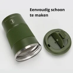 Castagnola Design RVS Koffiebeker To Go - Groen - 380ml - Thermosbeker - Theebeker -Serviesselectie Winkel 1200x1200 915