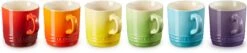 Le Creuset Set Van 6 Koffiebekers 200 Ml Regenboog Kleuren -Serviesselectie Winkel 1200x257