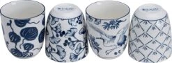 Tokyo Design Studio - Flora Japonica - Kopjes - Porselein - Set Van 4 - 170ml - Topkwaliteit