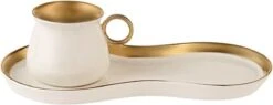 Karaca -Delon- Set Van 2 Koffiekopset-voor Twee Personen-Turkse Koffie-espresso-wit-gold-porselein- -Serviesselectie Winkel 1200x461
