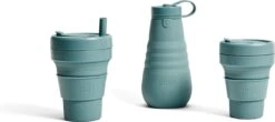 Stojo - Biggie Cup - 470 Ml - Herbruikbaar - Opvouwbaar - Groen -Serviesselectie Winkel 1200x532