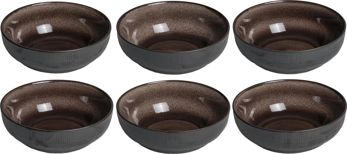 Studio Tavola Serviesset Dark Brown 18-Delig 2 Studio Tavola Serviesset Dark Brown 18-Delig - Afbeelding 2