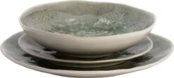 Lite-Body - Serviesset Chloé Wave - 6 Personen - 18 Delig - Groen Grijs Reliëf -Serviesselectie Winkel 1200x537