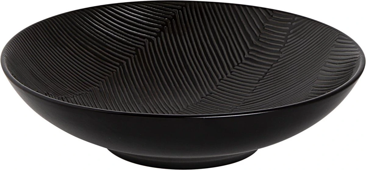 Palmer Schaal Leaf 19 Cm Zwart Stoneware 1 Stuk(s) 2 Palmer Schaal Leaf 19 Cm Zwart Stoneware 1 Stuk(s) - Afbeelding 2