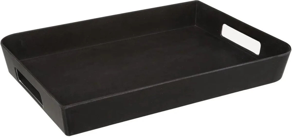 Dienblad/serveerblad Rechthoekig 35 X 25 Cm Zwart Met Handvaten - Serveerbladen, Dienbladen & Keukenbenodigdheden 1 Dienblad/serveerblad Rechthoekig 35 X 25 Cm Zwart Met Handvaten - Serveerbladen, Dienbladen & Keukenbenodigdheden