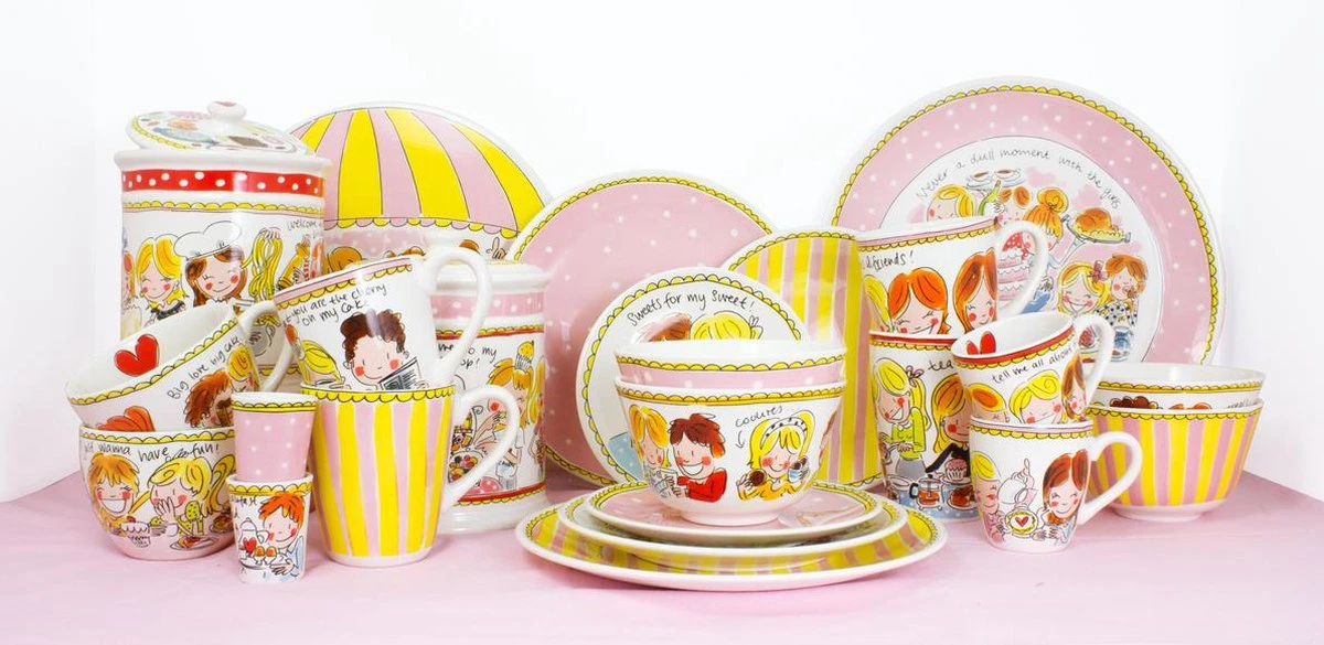 Blond Amsterdam Even Bijkletsen Plat Bord Ø33 Cm - Stip 3 Blond Amsterdam Even Bijkletsen Plat Bord Ø33 Cm - Stip - Afbeelding 3