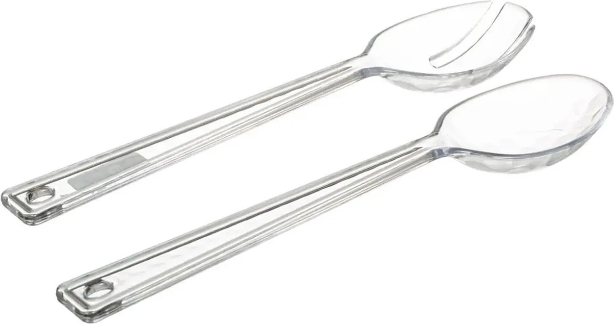 Secret De Gourmet Slakom/serveerschaal En Couvert - Kunststof - D25 Cm 2 Secret De Gourmet Slakom/serveerschaal En Couvert - Kunststof - D25 Cm - Afbeelding 2