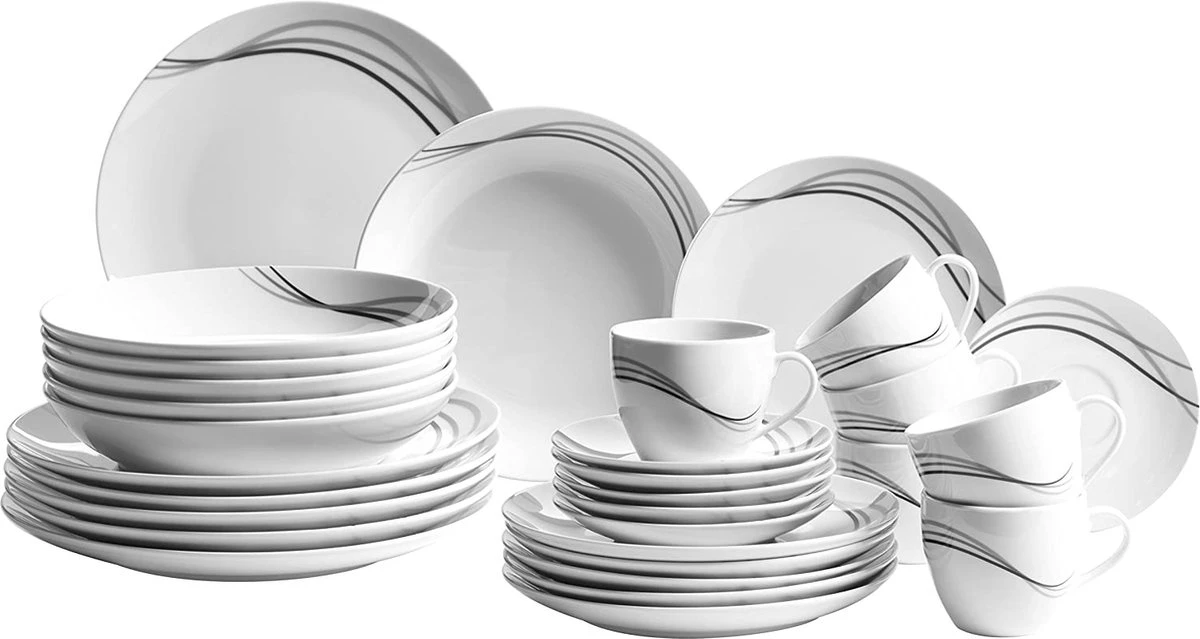 30-delig Porseleinen Servies Voor 6 Personen 1 30-delig Porseleinen Servies Voor 6 Personen