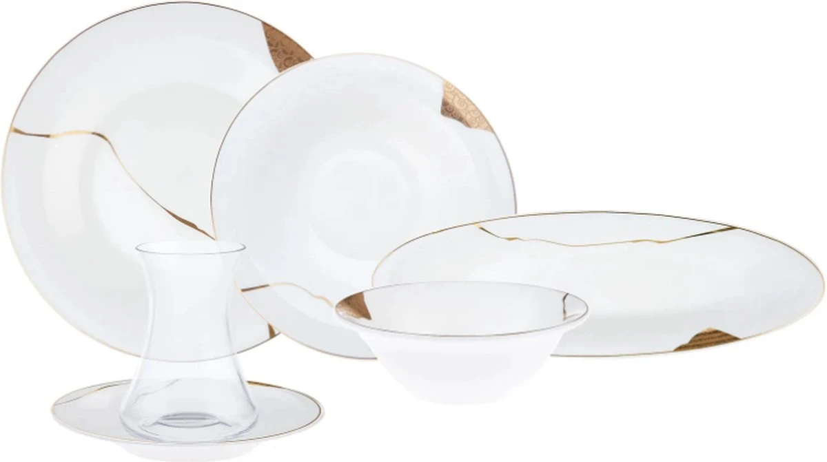 Karaca Fine Pearl Quora 26-delige Combiserviesset Voor 6 Personen, Porseleinen Serviesset, Tafelservies Voor 6 Personen, Ontbijtbord + Koffiebeker 3 Karaca Fine Pearl Quora 26-delige Combiserviesset Voor 6 Personen, Porseleinen Serviesset, Tafelservies Voor 6 Personen, Ontbijtbord + Koffiebeker - Afbeelding 3