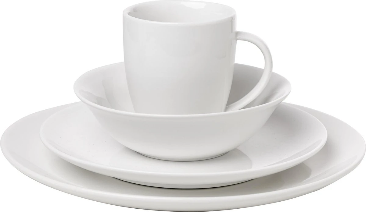 Vtwonen Serviesset - Wit - Porselein - 16-Delig 9 Vtwonen Serviesset - Wit - Porselein - 16-Delig - Afbeelding 9