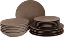Palmer Bordenset Cubical Stoneware 6-persoons 18-delig Grijs