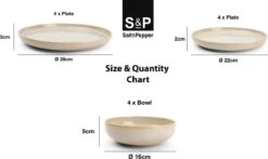Salt&Pepper Tabo Beige - Serviesset - 4 Persoons - 12 Delig - Crème/Beige -Serviesselectie Winkel 1200x713
