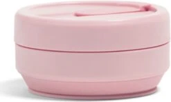 STOJO - Opvouwbare Beker - To Go - Roze - 237ml (8oz) - Herbruikbaar -Serviesselectie Winkel 1200x721