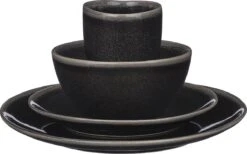 Mica Decorations Tabo Serviesset 4 Persoons - Zwart -Serviesselectie Winkel 1200x746