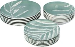 4goodz Plant Groen 18-delig Servies Porselein 6 Persoons -Serviesselectie Winkel 1200x749