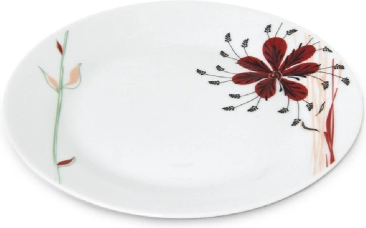 Bella Fiore Premium Serviesset 18 Delig - Serviesset - Bordenset - Borden - 6 Persoons - Elegant Design - Premium Porselein - Wit Met Bloem AR-52 2 Bella Fiore Premium Serviesset 18 Delig - Serviesset - Bordenset - Borden - 6 Persoons - Elegant Design - Premium Porselein - Wit Met Bloem AR-52 - Afbeelding 2