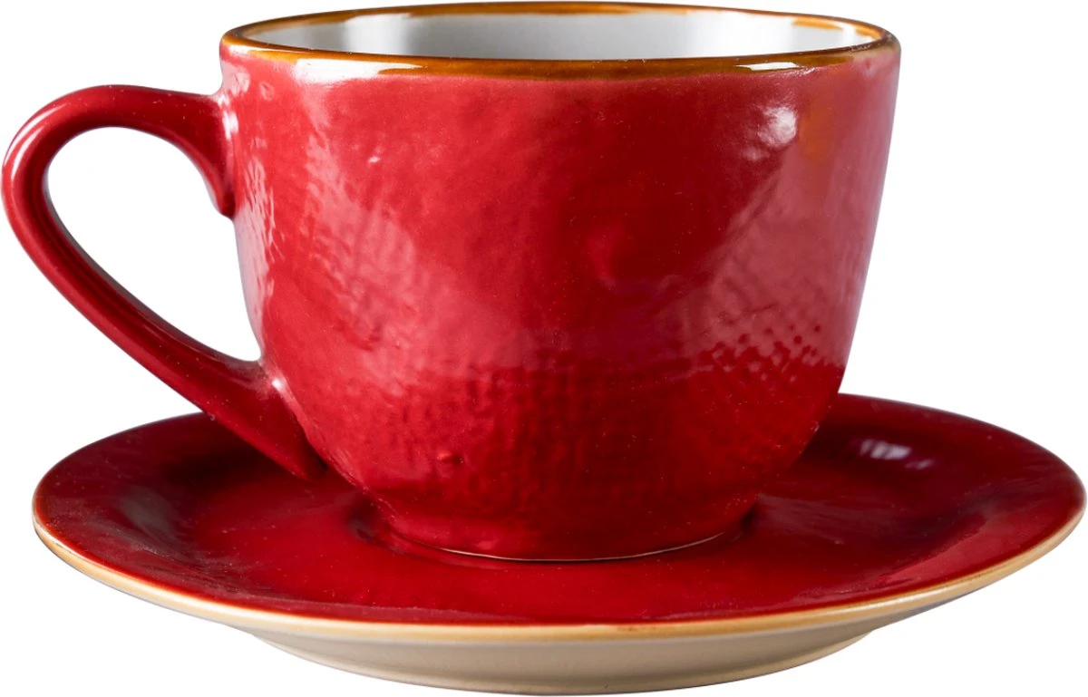 Vivi Oggi - Koffiekopjes Set Van 6 - Ø 9cm - Cappuccino - Kop En Schotel - 150 Ml - Italië 2 Vivi Oggi - Koffiekopjes Set Van 6 - Ø 9cm - Cappuccino - Kop En Schotel - 150 Ml - Italië - Afbeelding 2