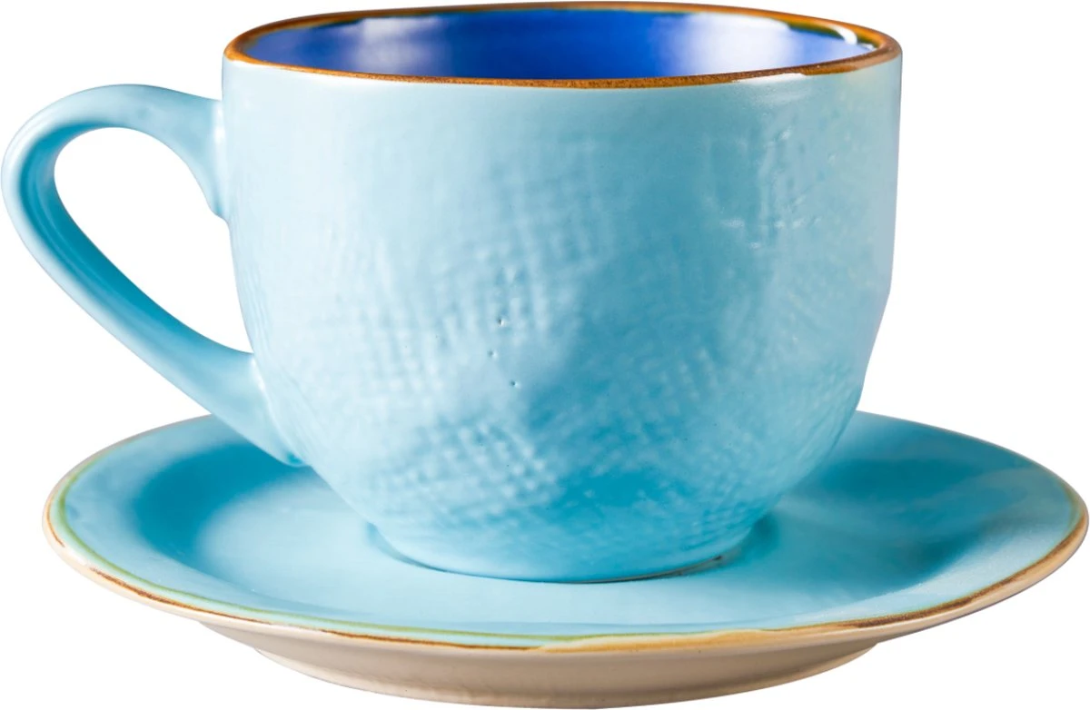 Vivi Oggi - Koffiekopjes Set Van 6 - Ø 9cm - Cappuccino - Kop En Schotel - 150 Ml - Italië 7 Vivi Oggi - Koffiekopjes Set Van 6 - Ø 9cm - Cappuccino - Kop En Schotel - 150 Ml - Italië - Afbeelding 7