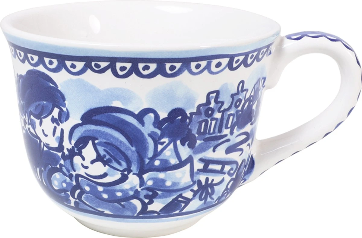 Blond Amsterdam, Delfts Blond: Soep Kom Winter 14cm 1 Blond Amsterdam, Delfts Blond: Soep Kom Winter 14cm