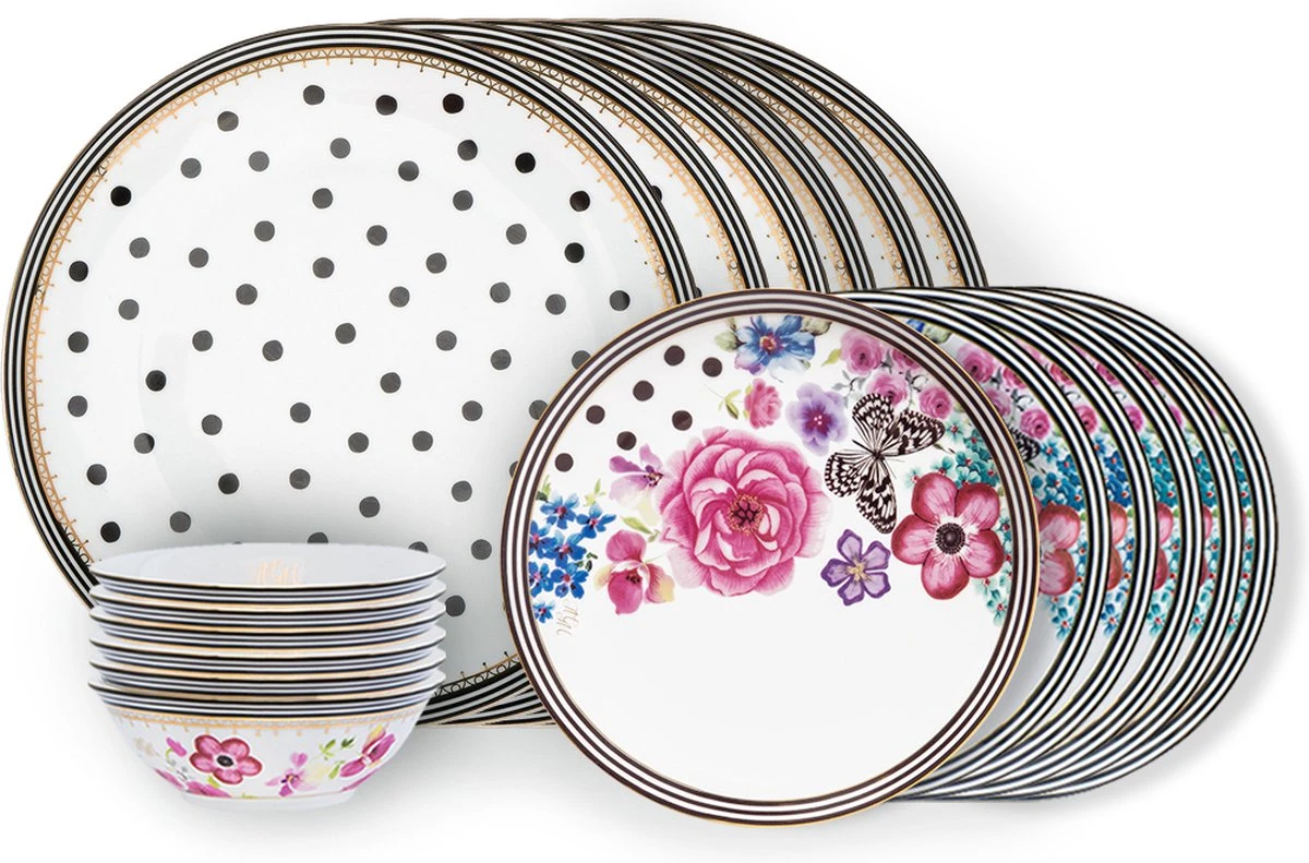 Dinner For 6 Melli Mello - Diner Voor 6 Personen - Serviesset - Melli Mello 1 Dinner For 6 Melli Mello - Diner Voor 6 Personen - Serviesset - Melli Mello