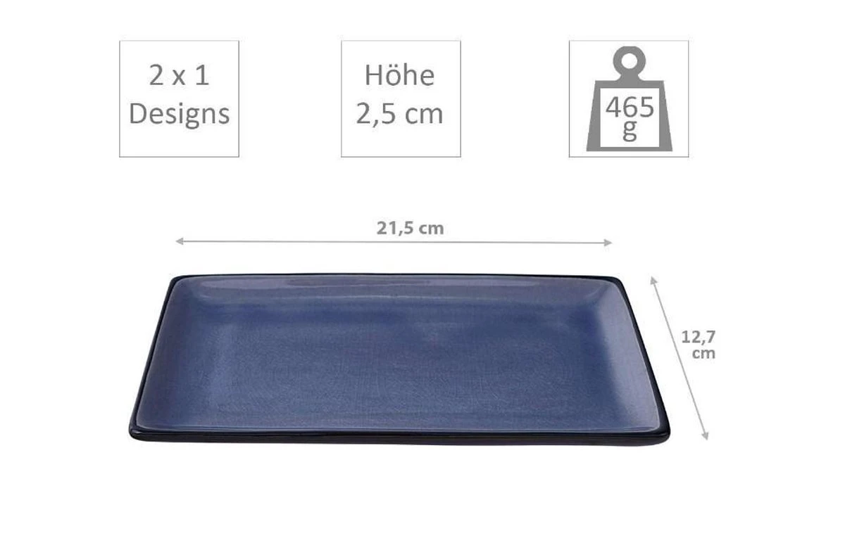 Tokyo Design Studio Glassy Blue Sushi Servies - 8 Delig - 2 Persoons 5 Tokyo Design Studio Glassy Blue Sushi Servies - 8 Delig - 2 Persoons - Afbeelding 5