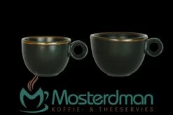 Cappuccinokopje - 200ml - Mosterdman - 6 Kopjes Mat Zwart Gloomy -Serviesselectie Winkel 1200x796 2