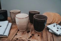 Koffiekopjes - Industrieel Grijs - Koffiebeker - Unieke Kleuren - Set Van 12 Kopjes (ook Los Verkrijgbaar) - 160ML En 340ML - Porselein - Hip En Trendy -Serviesselectie Winkel 1200x800 105