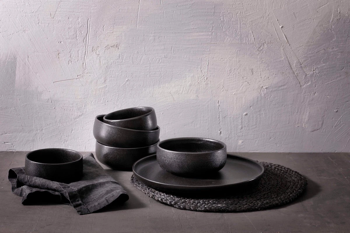 Maastricht Porselein Serviesset Universe Porselein 6-persoons 24-delig Zwart 6 Maastricht Porselein Serviesset Universe Porselein 6-persoons 24-delig Zwart - Afbeelding 6