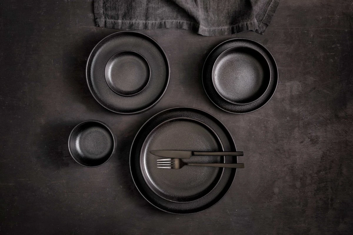 Maastricht Porselein Serviesset Universe Porselein 6-persoons 24-delig Zwart 7 Maastricht Porselein Serviesset Universe Porselein 6-persoons 24-delig Zwart - Afbeelding 7