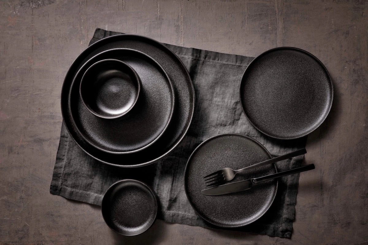 Maastricht Porselein Serviesset Universe Porselein 6-persoons 24-delig Zwart 11 Maastricht Porselein Serviesset Universe Porselein 6-persoons 24-delig Zwart - Afbeelding 11