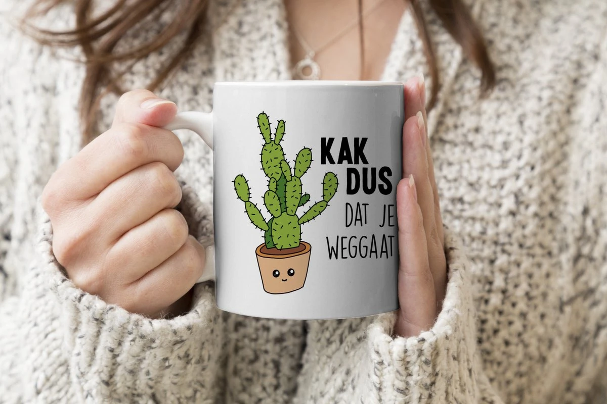 Mok - Koffiemok - Spreuken - Quote - 'Kak Dus Dat Je Weggaat' - Baan - Mokken - 350 ML - Beker - Koffiemokken - Theemok - Mok Met Tekst 5 Mok - Koffiemok - Spreuken - Quote - 'Kak Dus Dat Je Weggaat' - Baan - Mokken - 350 ML - Beker - Koffiemokken - Theemok - Mok Met Tekst - Afbeelding 5